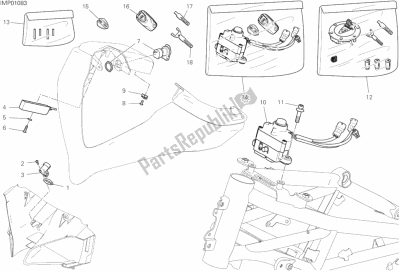 Toutes les pièces pour le Faisceau De Câbles Avant du Ducati Multistrada 1260 ABS 2019